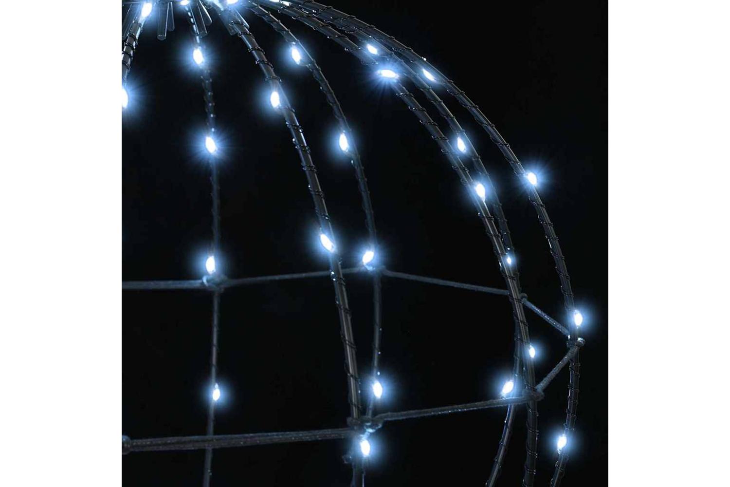 Vidaxl Ball With 320 Leds 2 Pcs Cold White 50 Cm Metal-5