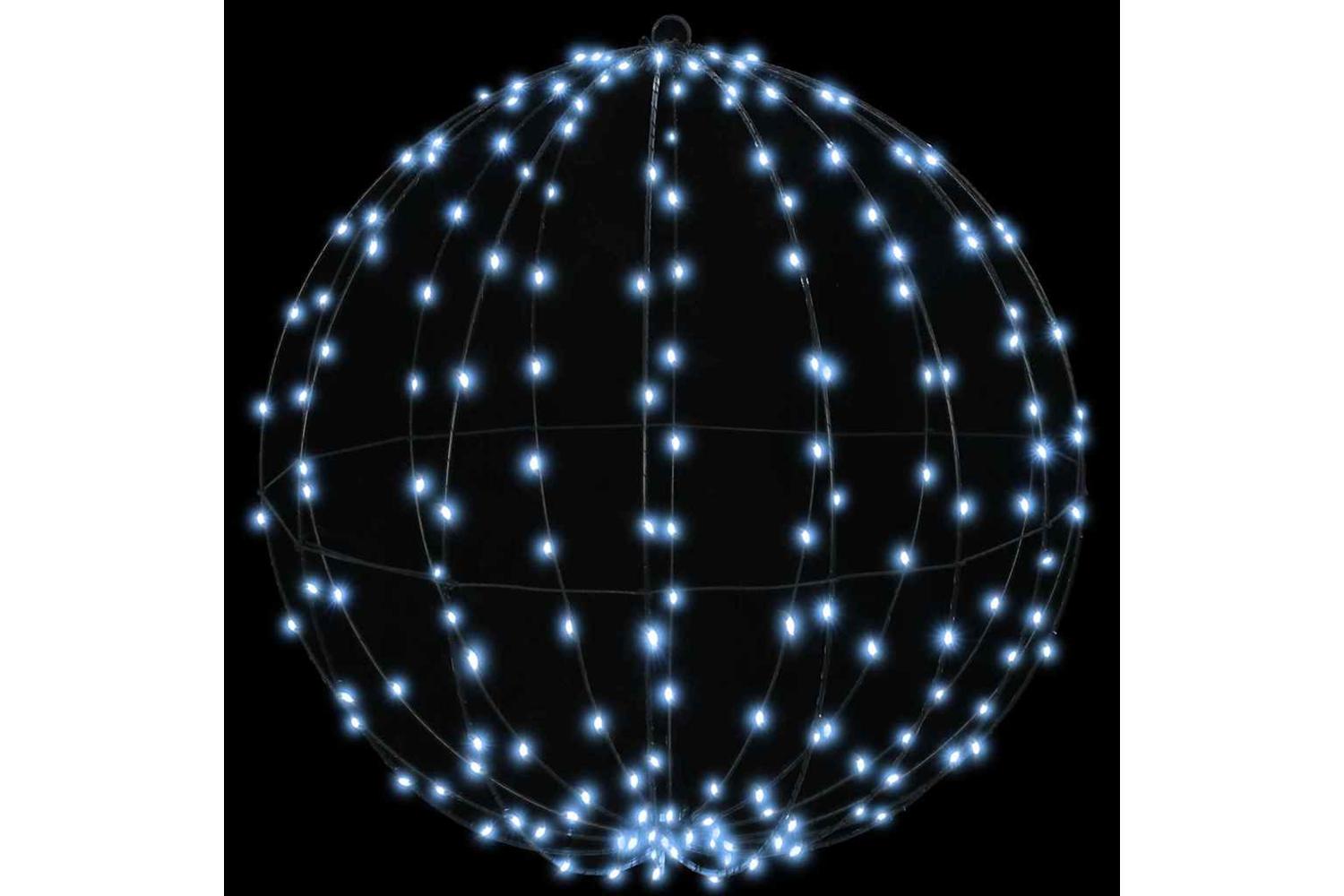 Vidaxl Ball With 384 Leds 2 Pcs Cold White 60 Cm Metal-3