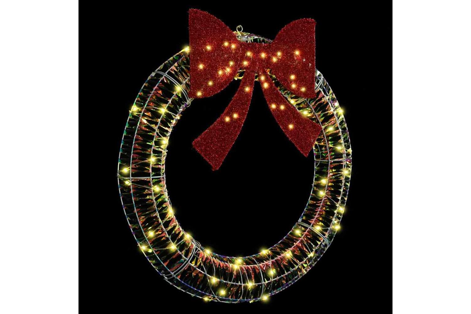 Vidaxl Wreath With 80 Leds Warm White 90 Cm Pet-2