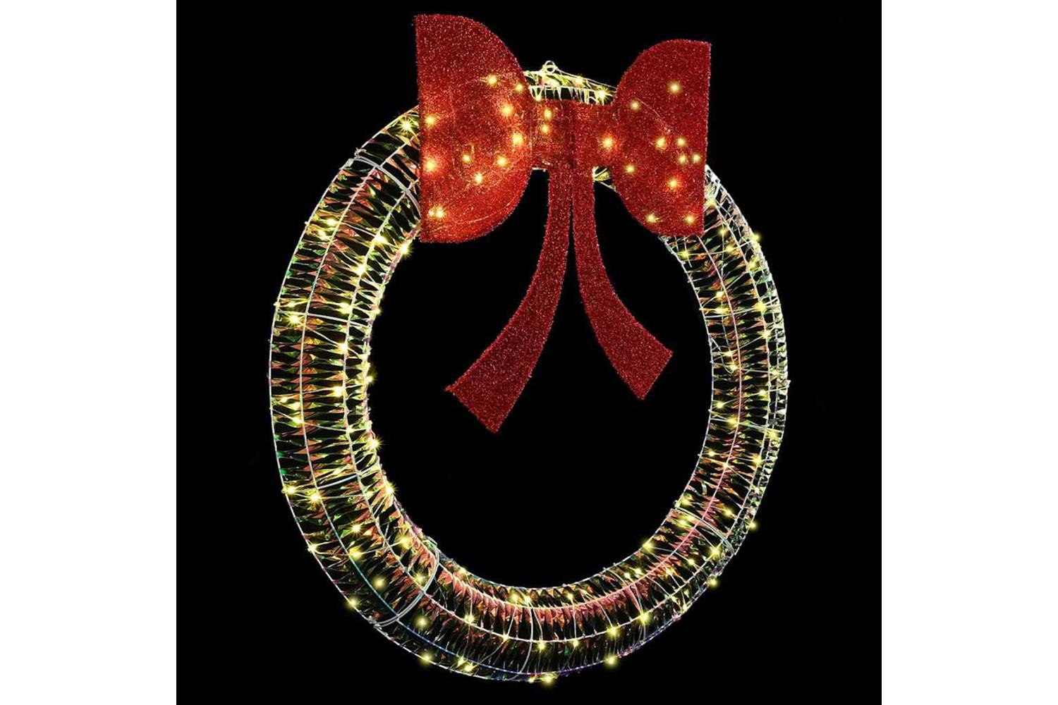 Vidaxl Wreath With 150 Leds Warm White 120 Cm Pet-2