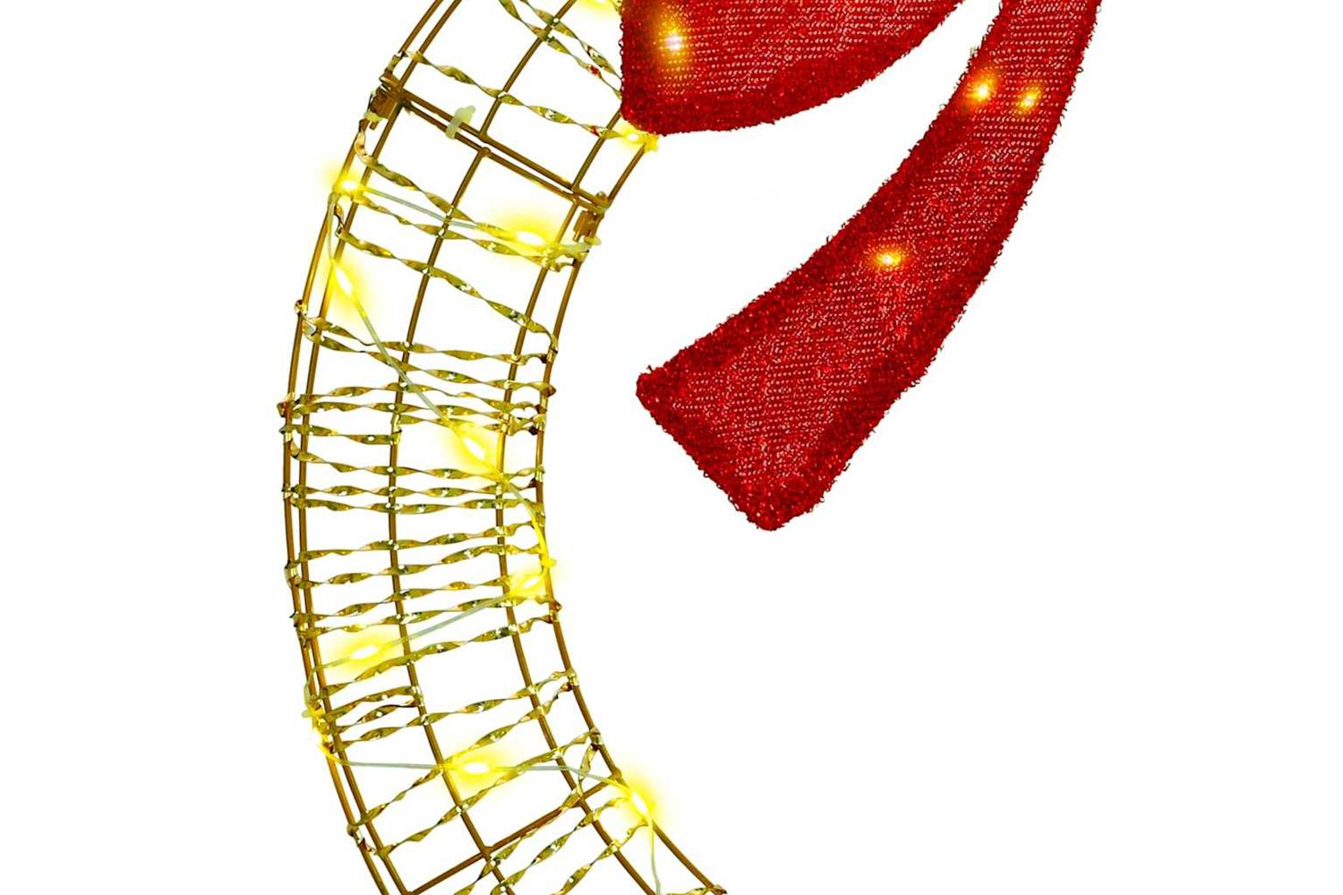 Vidaxl Wreath With 60 Leds Warm White 75 Cm Pet-4
