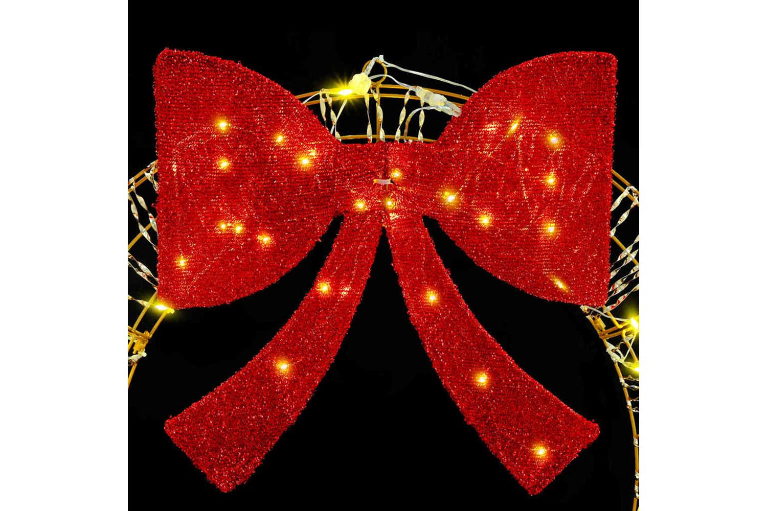 Vidaxl Wreath With 60 Leds Warm White 75 Cm Pet-5