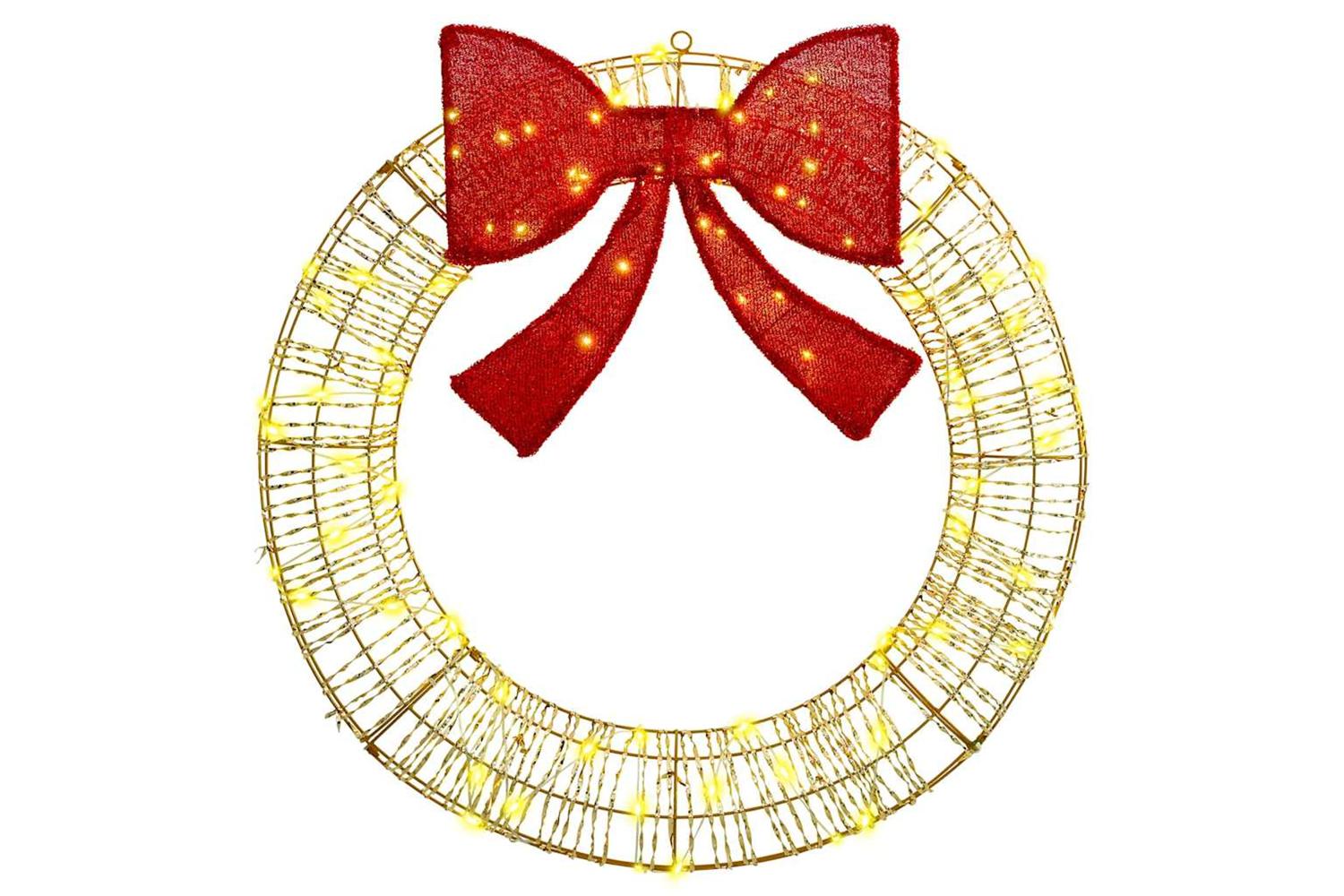 Vidaxl Wreath With 80 Leds Warm White 90 Cm Pet-2