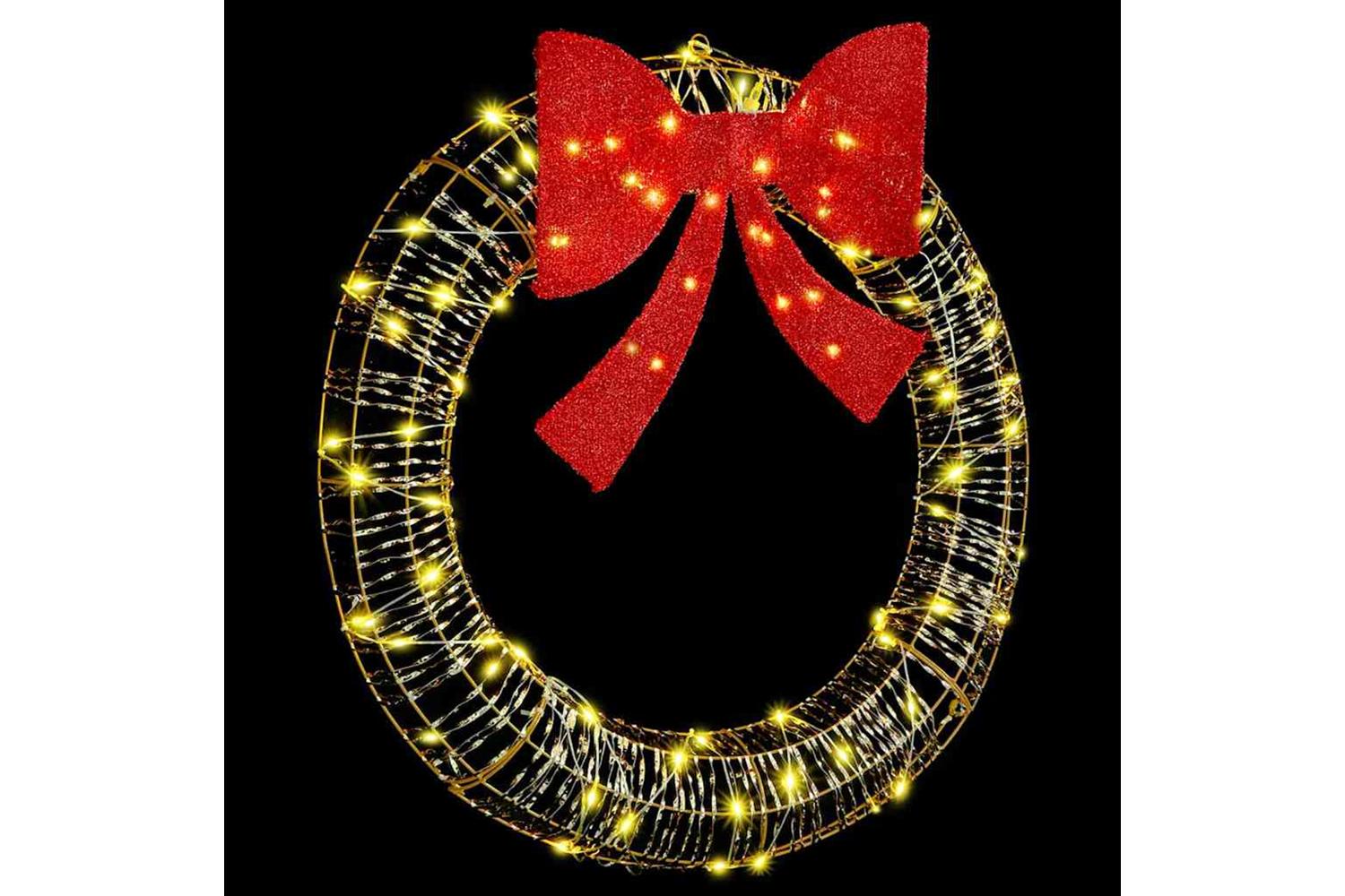 Vidaxl Wreath With 80 Leds Warm White 90 Cm Pet-3