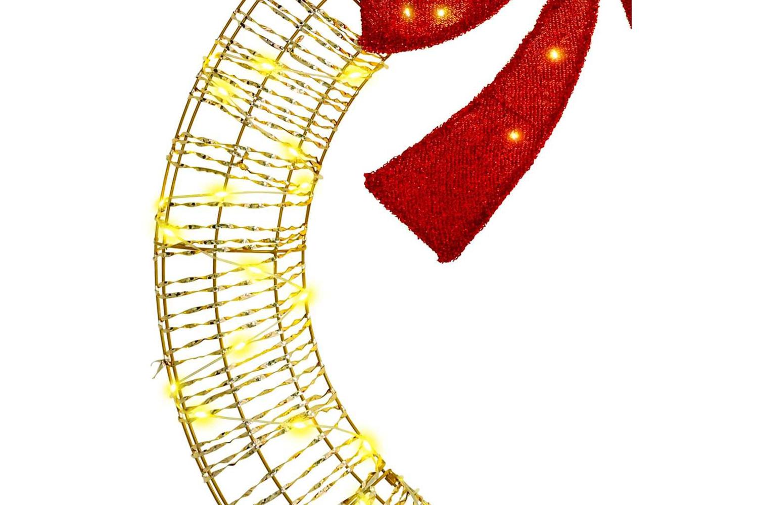 Vidaxl Wreath With 80 Leds Warm White 90 Cm Pet-4