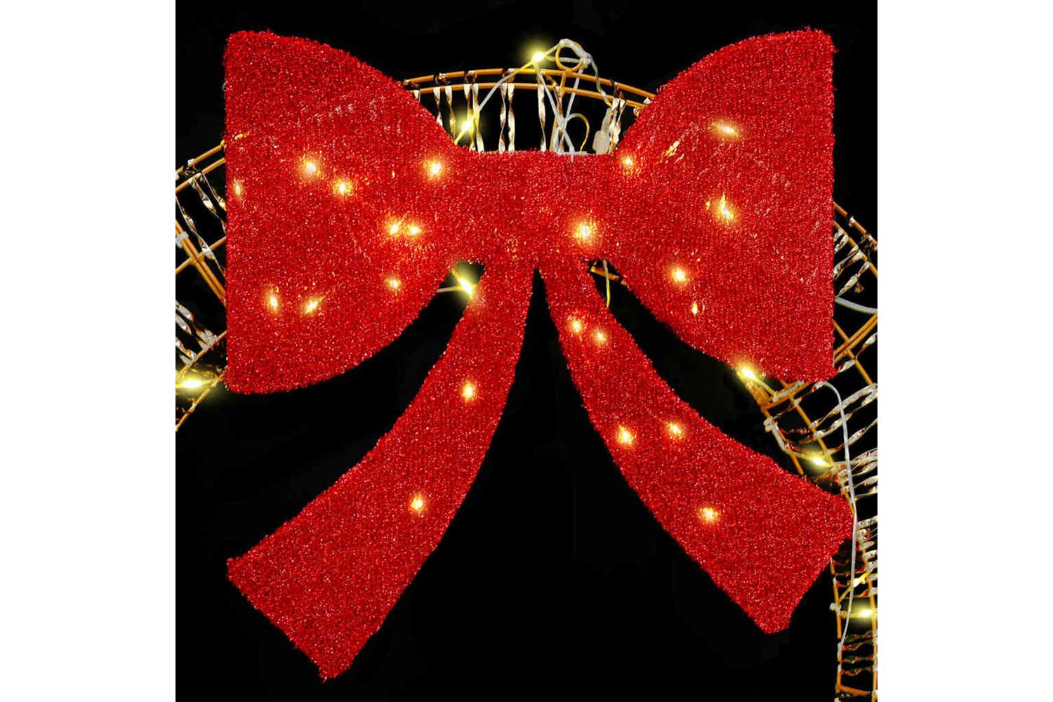 Vidaxl Wreath With 80 Leds Warm White 90 Cm Pet-5