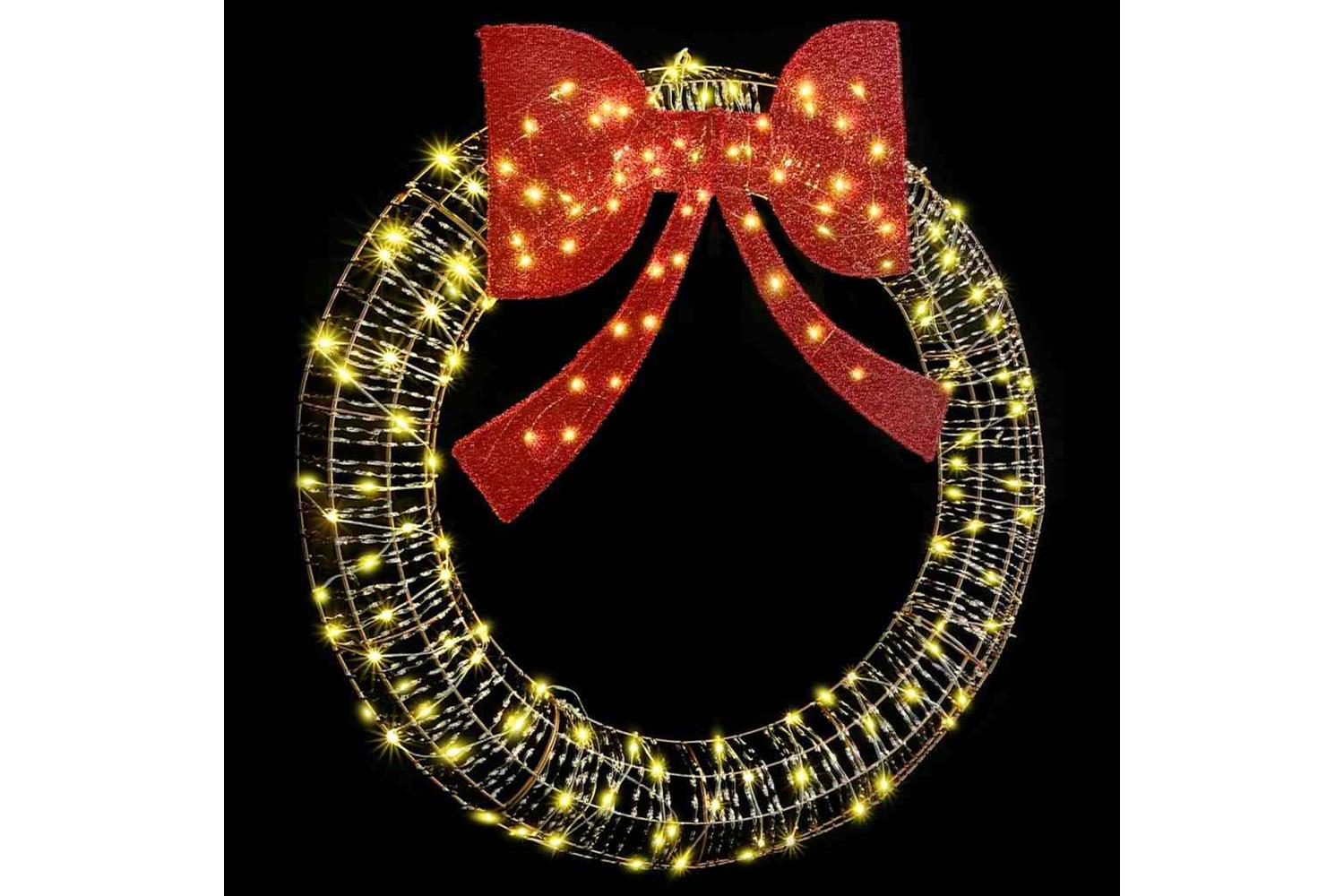 Vidaxl Wreath With 150 Leds Warm White 120 Cm Pet-3