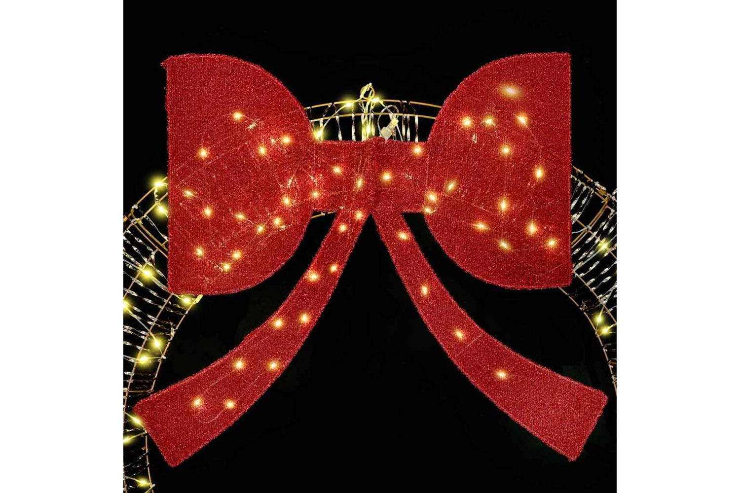 Vidaxl Wreath With 150 Leds Warm White 120 Cm Pet-5