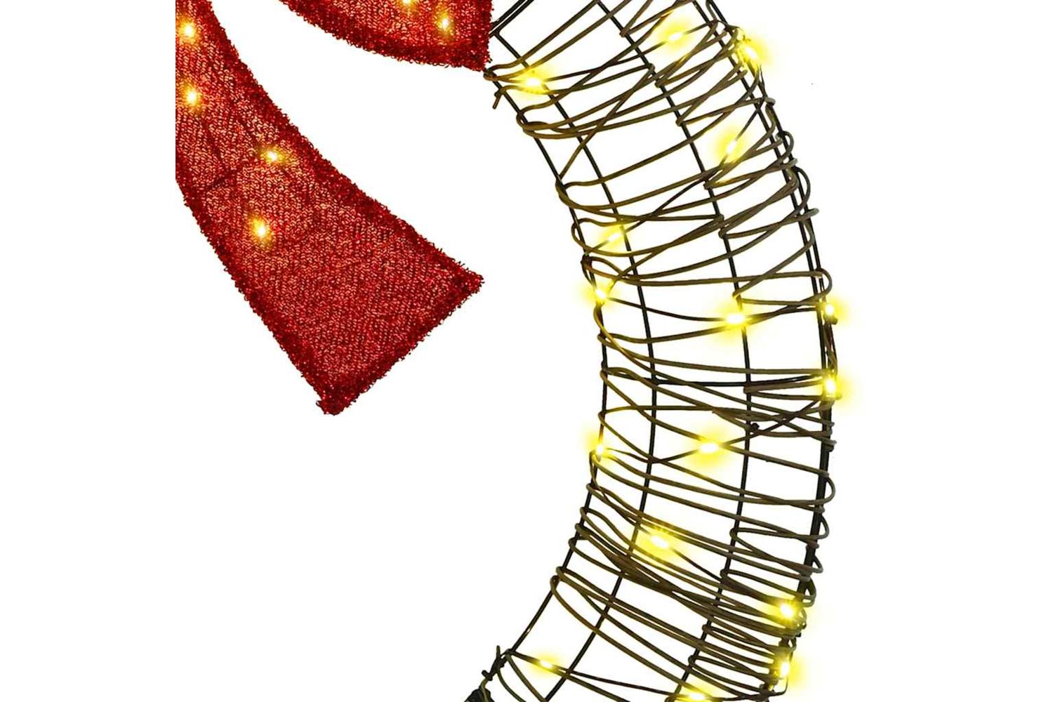 Vidaxl Wreath With 80 Leds Warm White 90 Cm Rattan-4