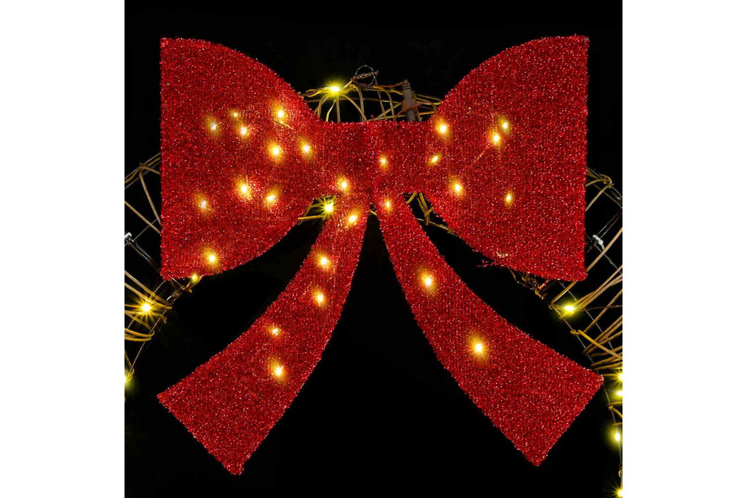 Vidaxl Wreath With 80 Leds Warm White 90 Cm Rattan-5