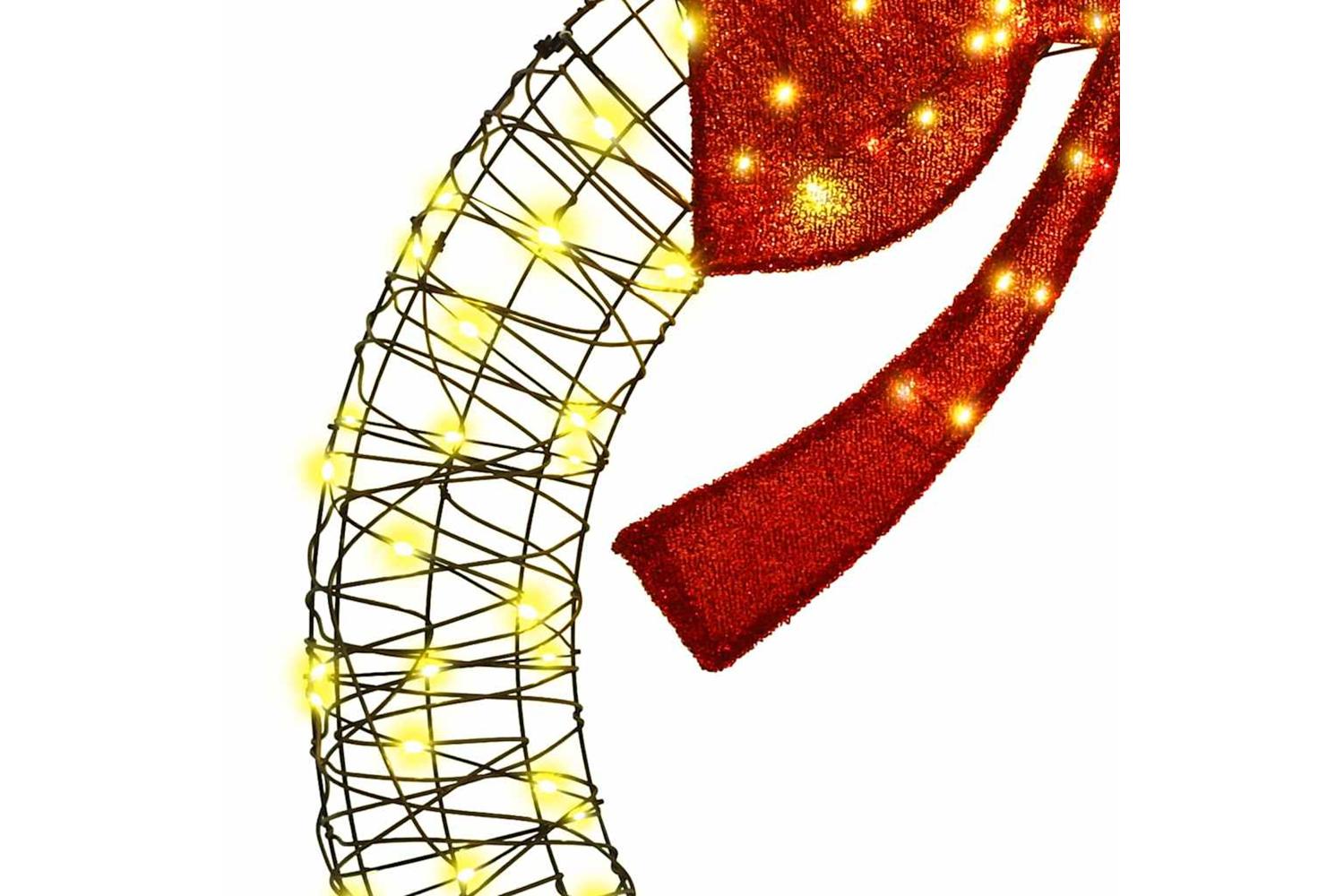 Vidaxl Wreath With 150 Leds Warm White 120 Cm Rattan-4