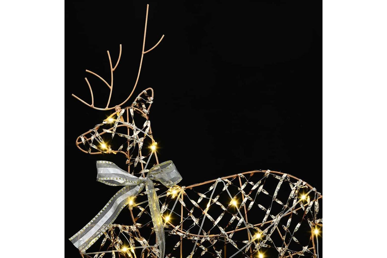 Vidaxl Led Reindeers With 60 Leds 3 Pcs Warm White Pet-3
