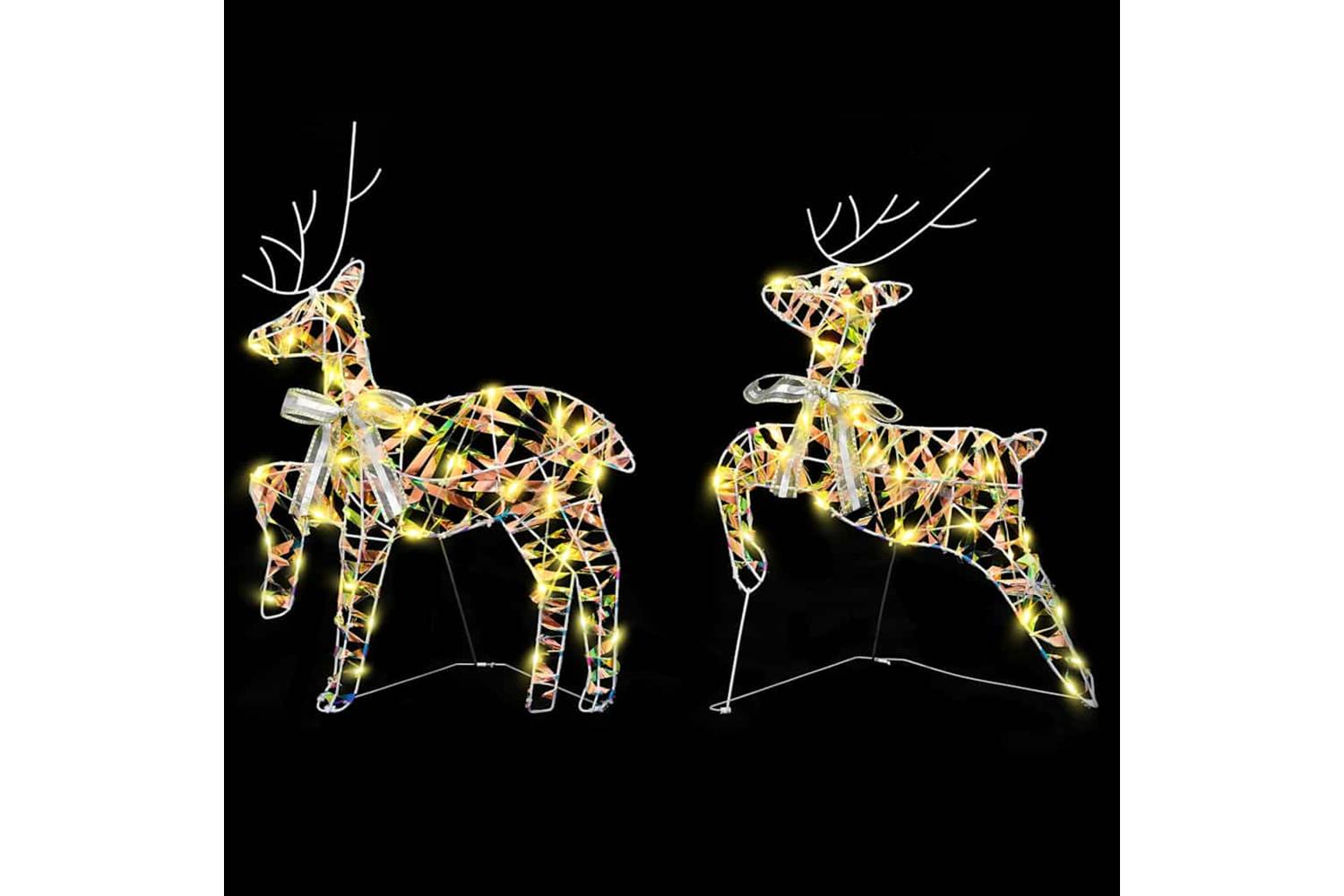 Vidaxl Led Reindeers With 40 Leds 2 Pcs Warm White Pet-2