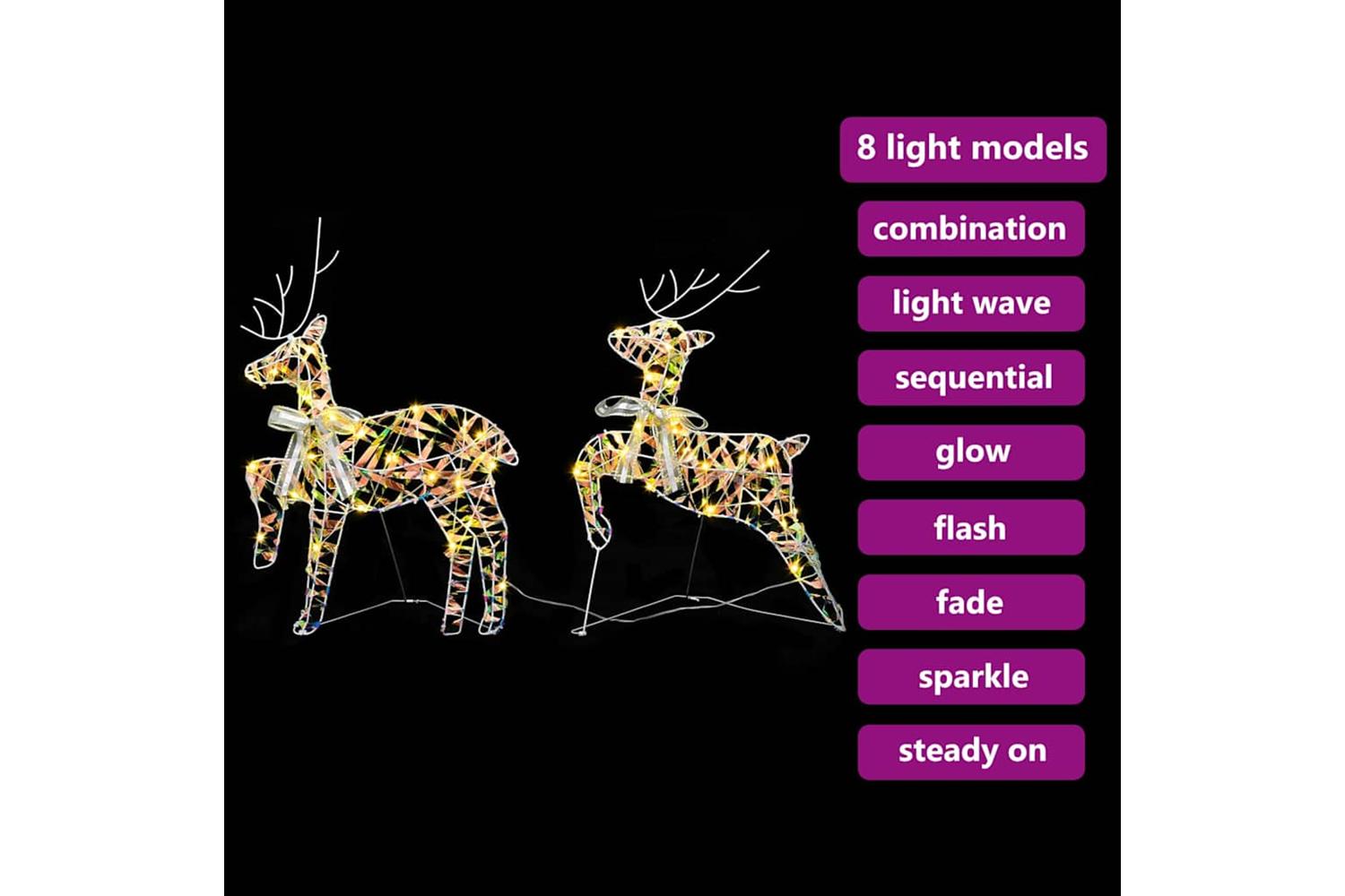 Vidaxl Led Reindeers With 40 Leds 2 Pcs Warm White Pet-7