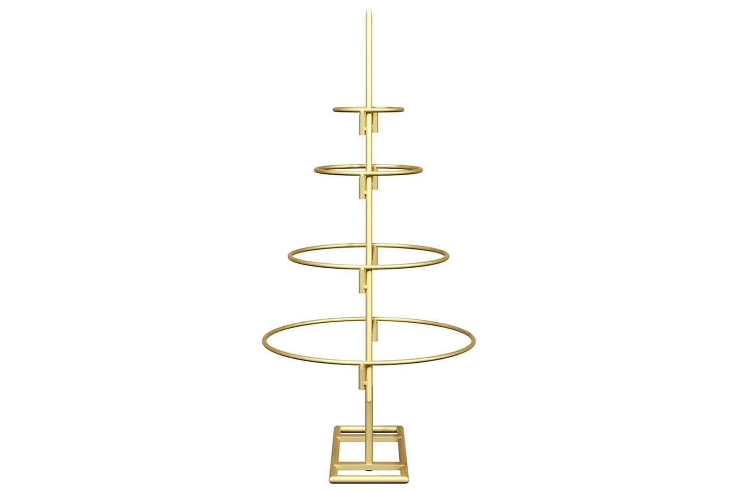 Vidaxl Metal Christmas Tree With Stand Gold 60 Cm Powder-coated Steel-6