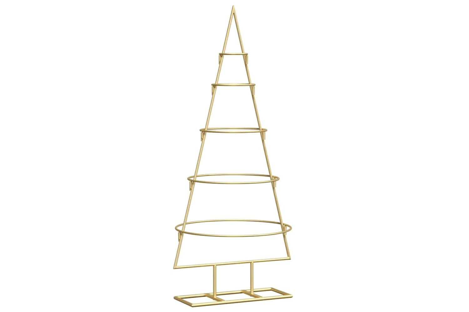 Vidaxl Metal Christmas Tree With Stand Gold 90 Cm Powder-coated Steel-2
