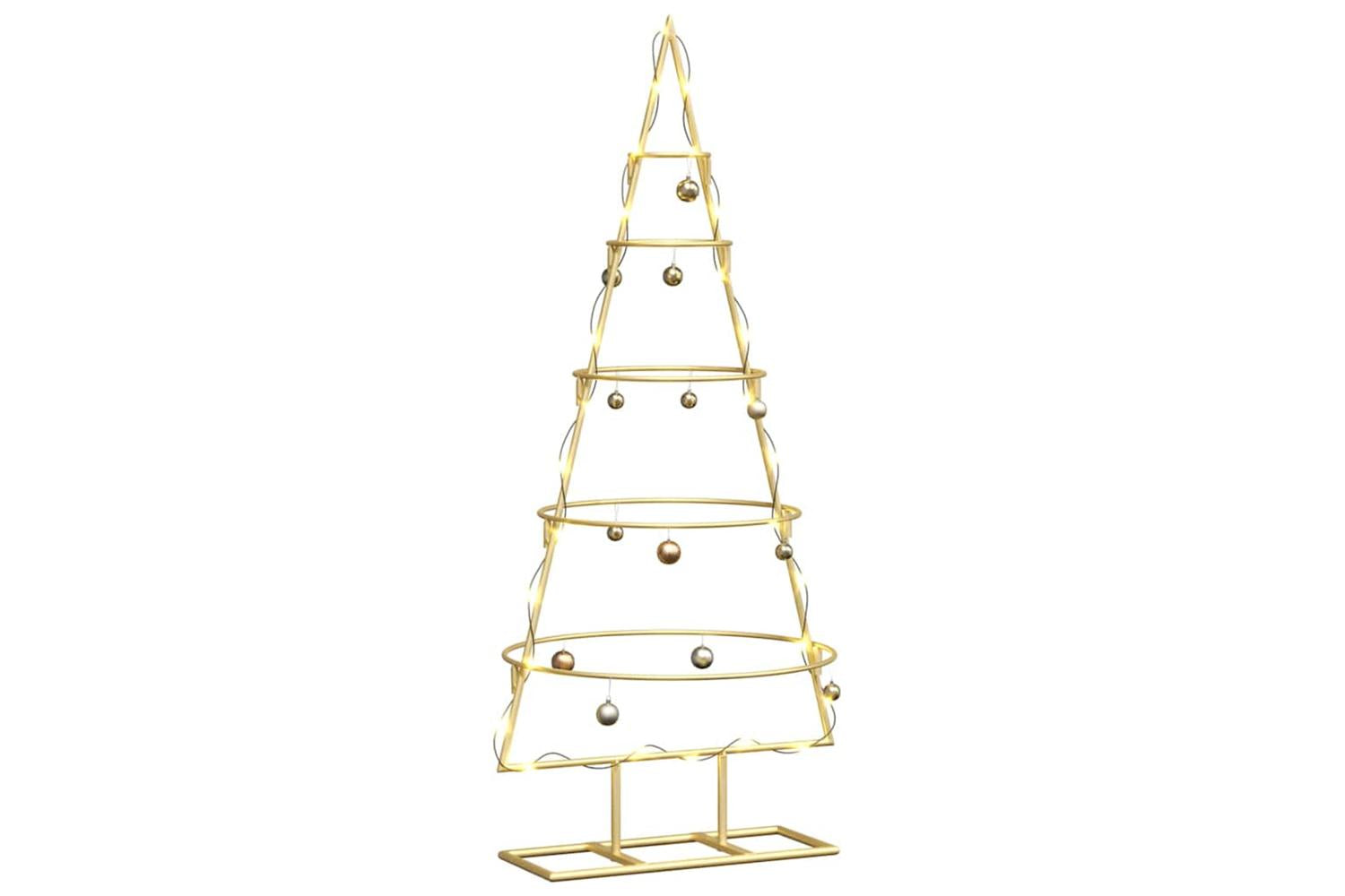 Vidaxl Metal Christmas Tree With Stand Gold 90 Cm Powder-coated Steel-3