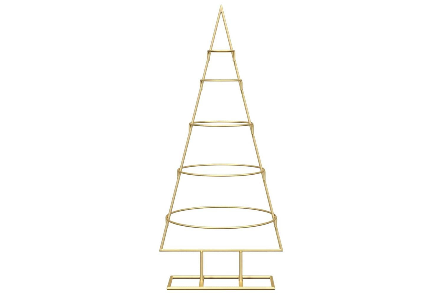 Vidaxl Metal Christmas Tree With Stand Gold 90 Cm Powder-coated Steel-5