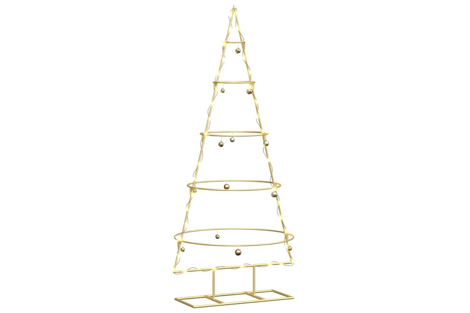 Vidaxl Metal Christmas Tree With Stand Gold 125 Cm Powder-coated Steel-3