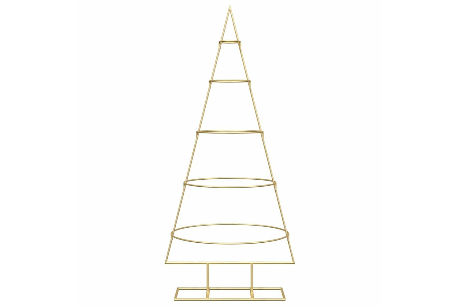 Vidaxl Metal Christmas Tree With Stand Gold 125 Cm Powder-coated Steel-5