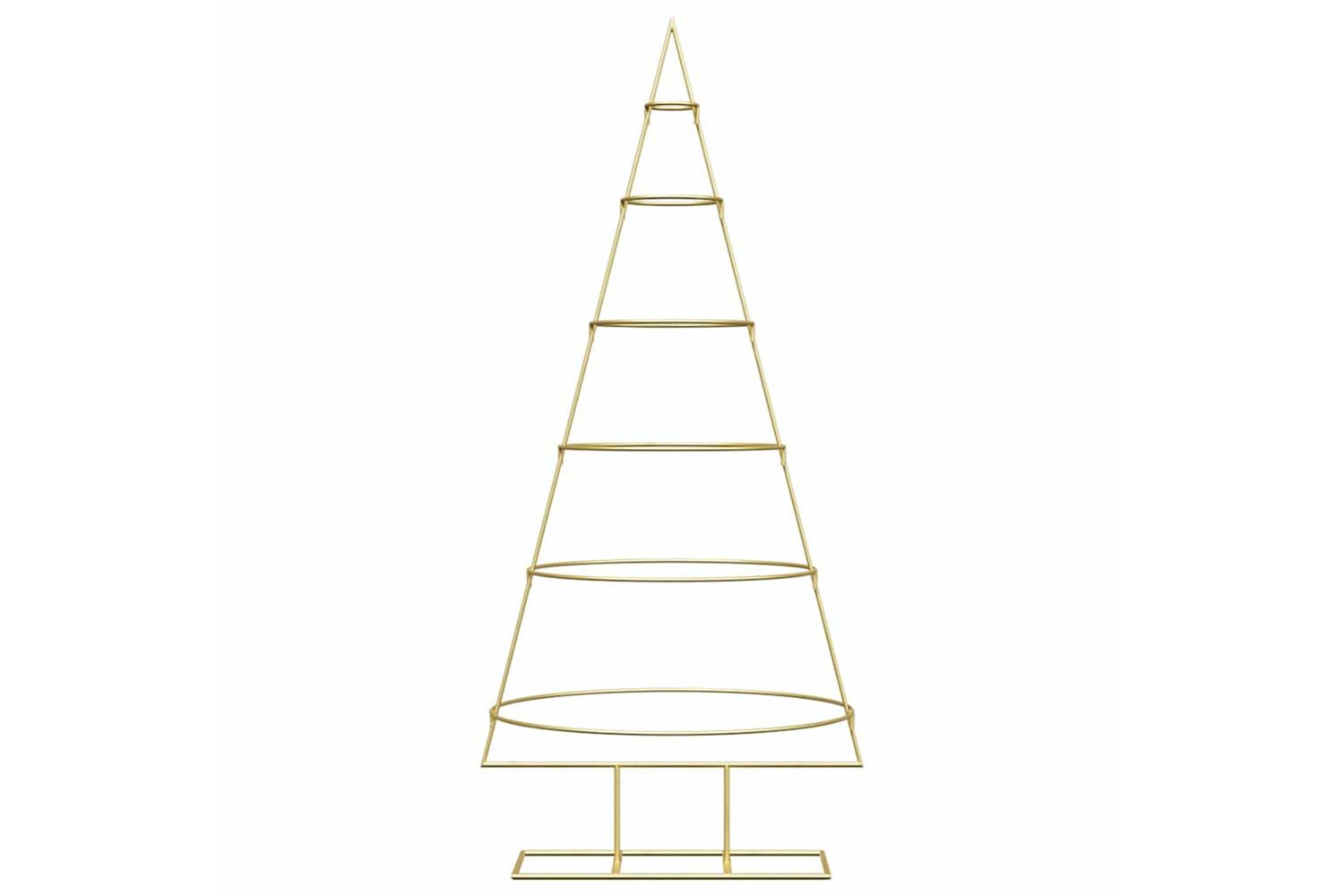 Vidaxl Metal Christmas Tree With Stand Gold 150 Cm Powder-coated Steel-5