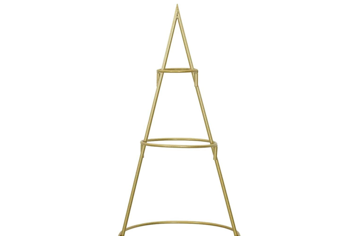 Vidaxl Metal Christmas Tree With Stand Gold 150 Cm Powder-coated Steel-7
