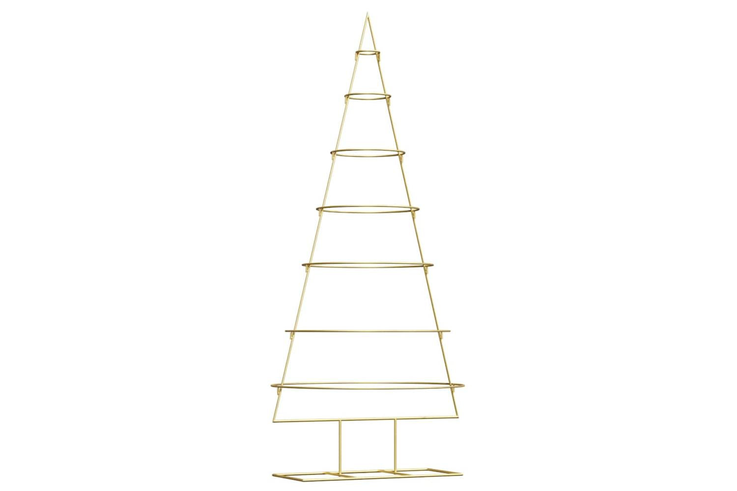 Vidaxl Metal Christmas Tree With Stand Gold 180 Cm Powder-coated Steel-2