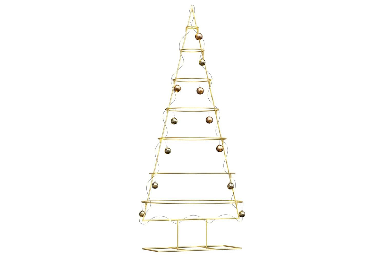Vidaxl Metal Christmas Tree With Stand Gold 180 Cm Powder-coated Steel-3