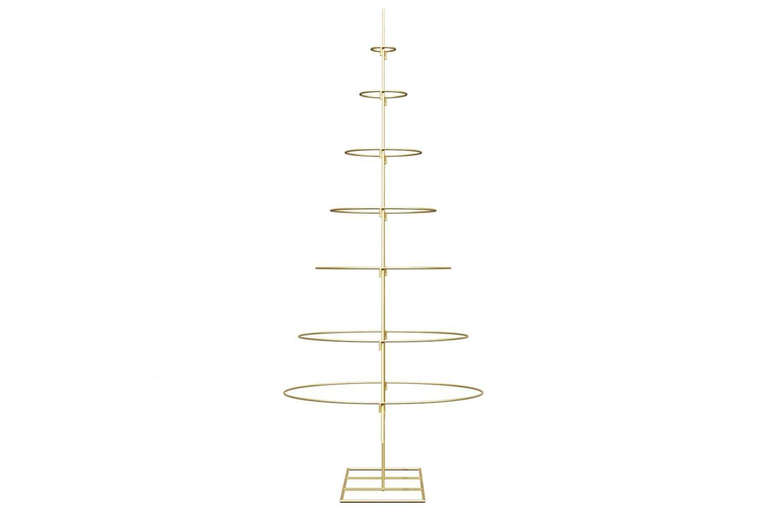 Vidaxl Metal Christmas Tree With Stand Gold 180 Cm Powder-coated Steel-6