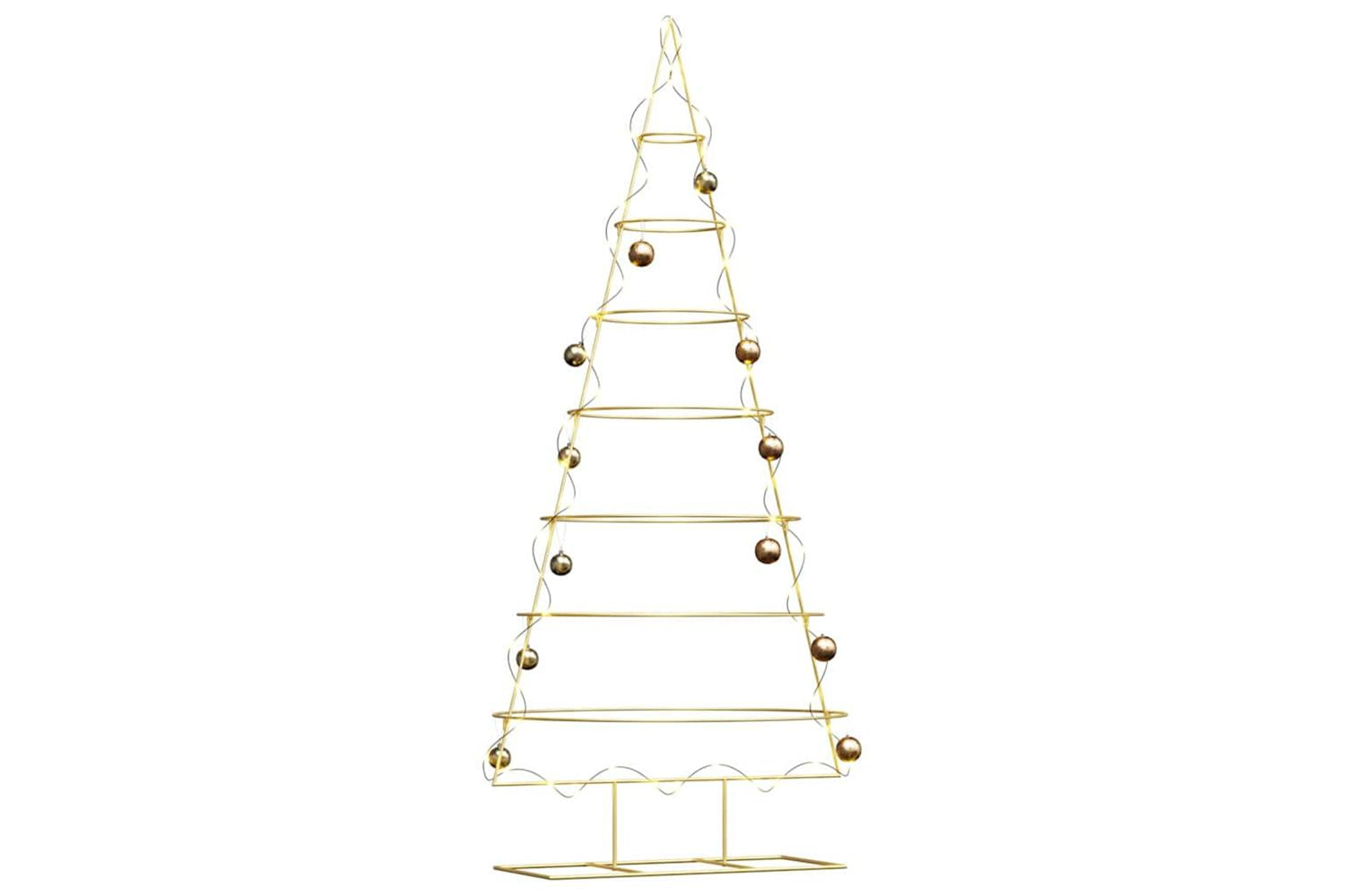 Vidaxl Metal Christmas Tree With Stand Gold 210 Cm Powder-coated Steel-3