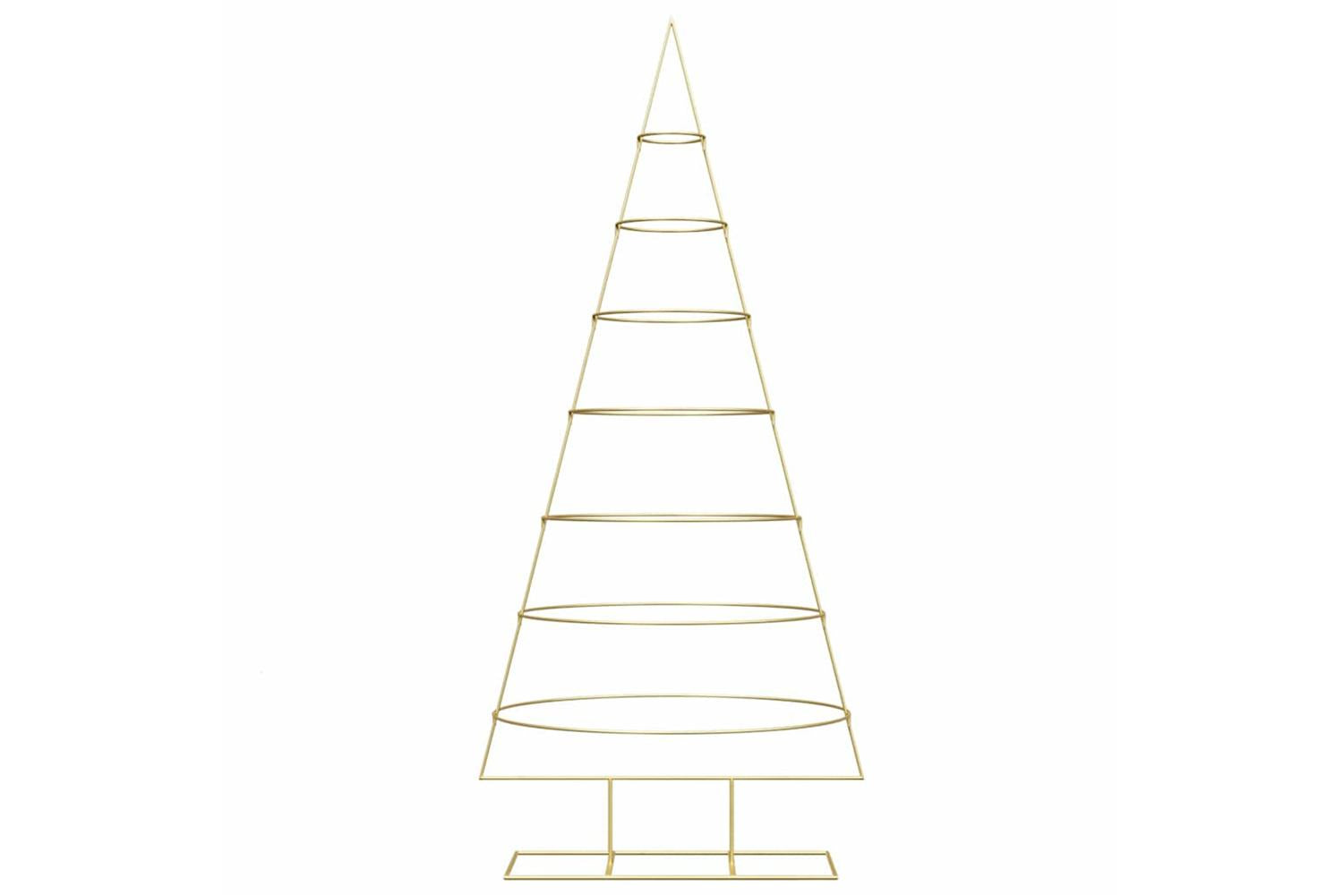 Vidaxl Metal Christmas Tree With Stand Gold 210 Cm Powder-coated Steel-5