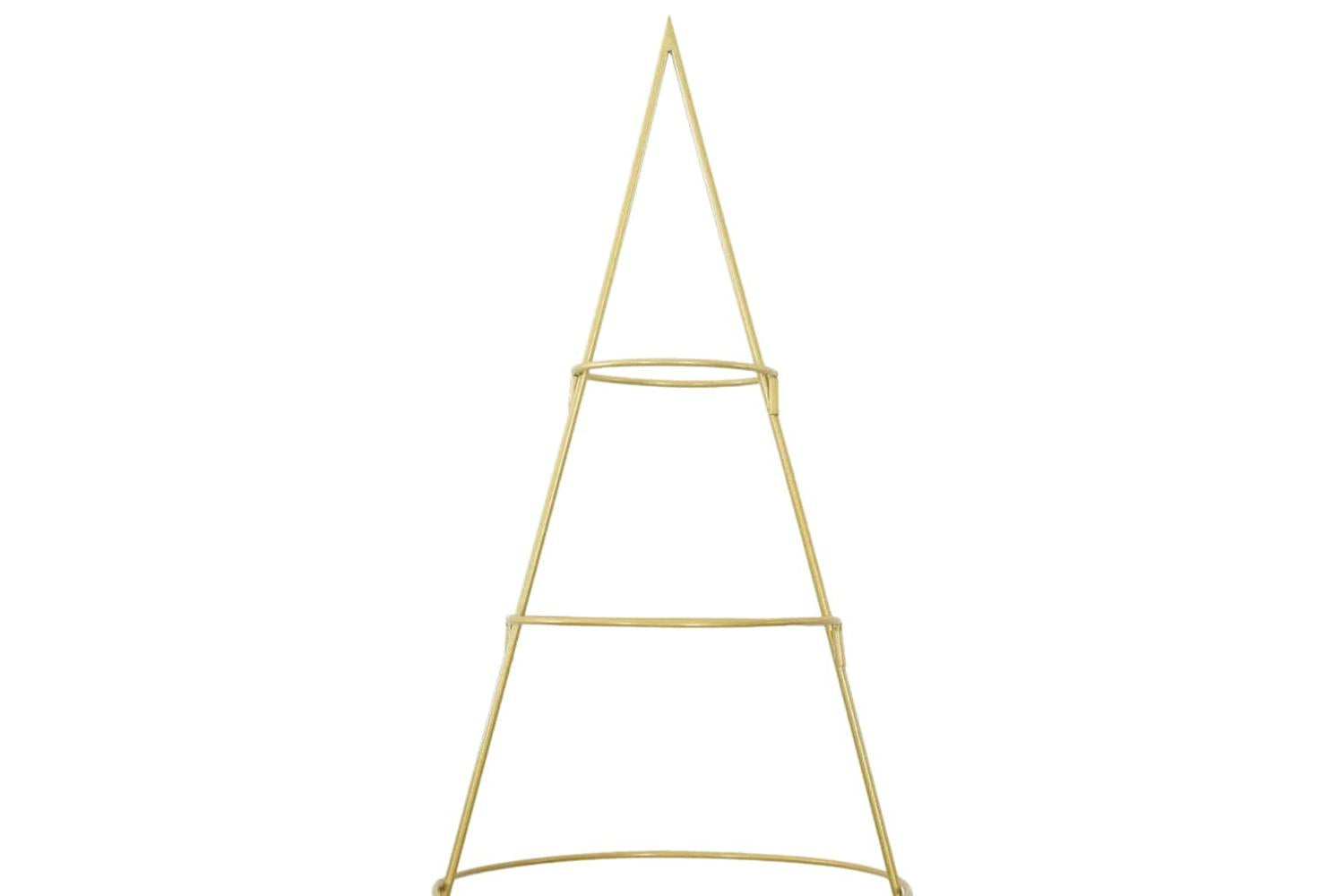 Vidaxl Metal Christmas Tree With Stand Gold 210 Cm Powder-coated Steel-7