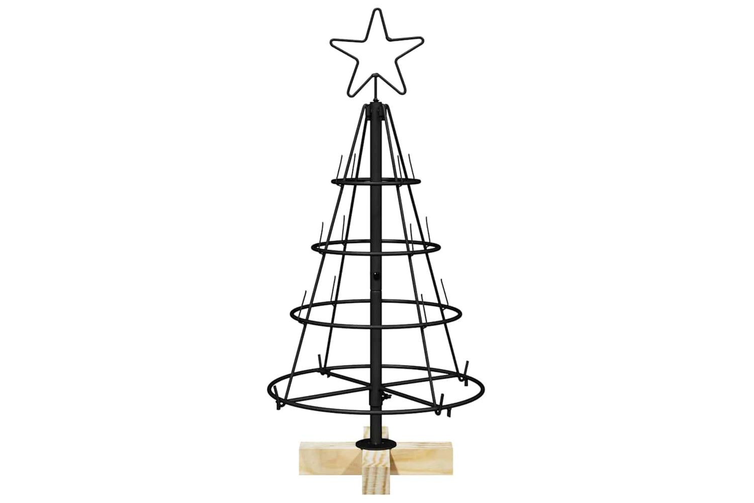 Vidaxl Christmas Cone Tree With Stand Black 60 Cm Steel-5