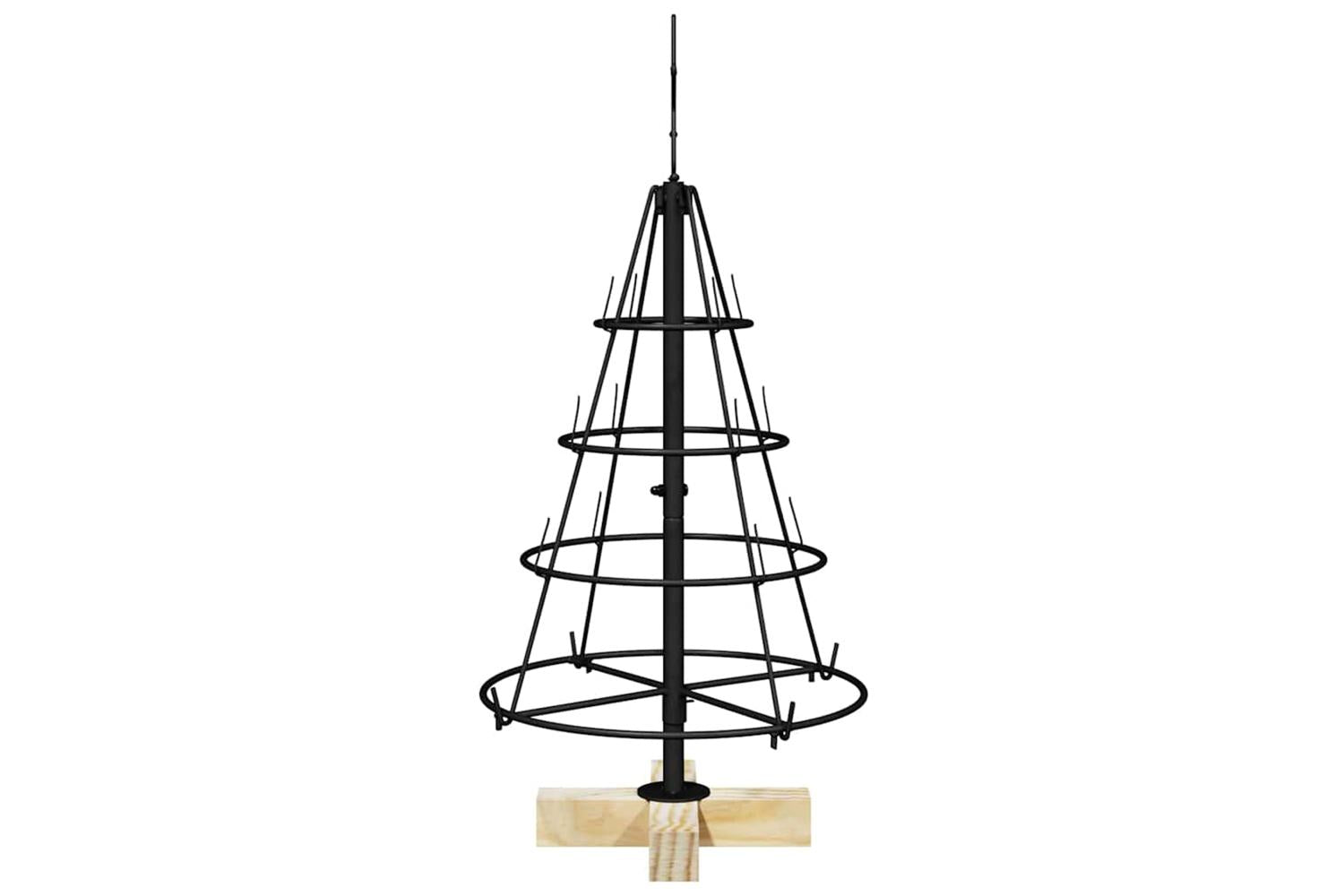 Vidaxl Christmas Cone Tree With Stand Black 60 Cm Steel-6