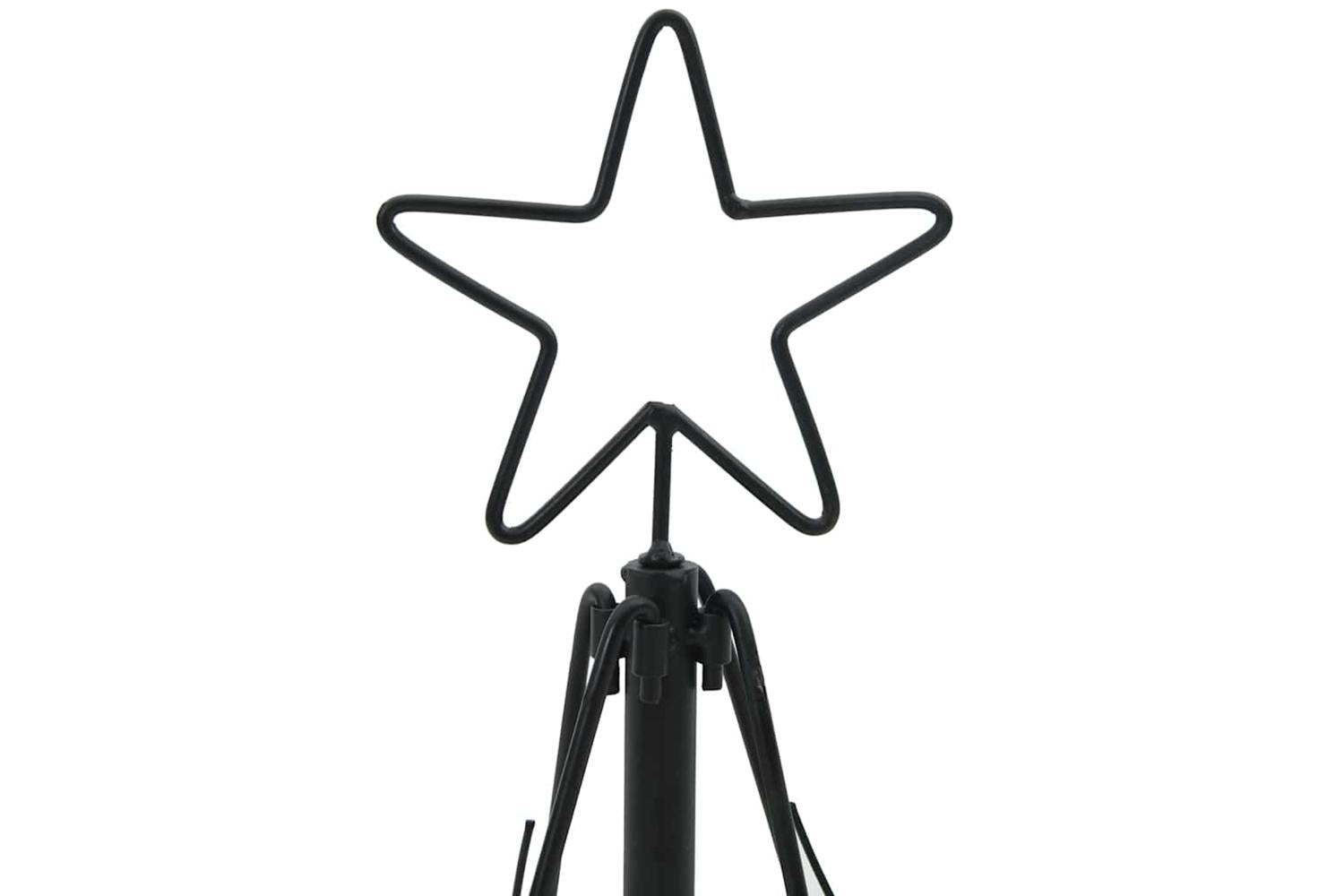 Vidaxl Christmas Cone Tree With Stand Black 60 Cm Steel-7
