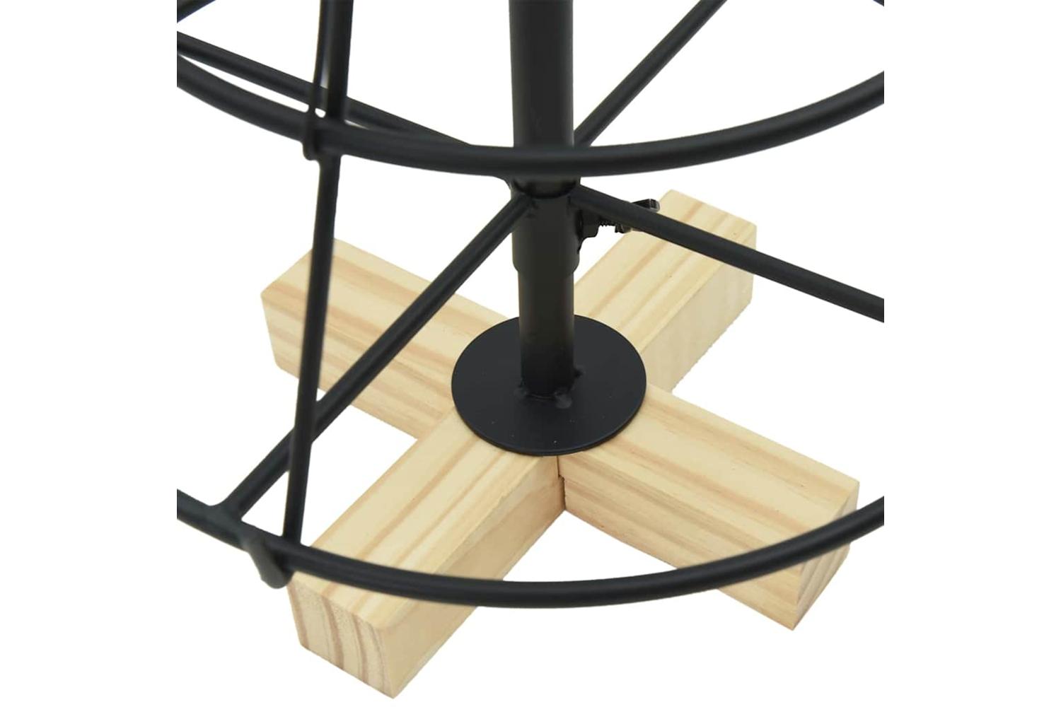 Vidaxl Christmas Cone Tree With Stand Black 60 Cm Steel-8