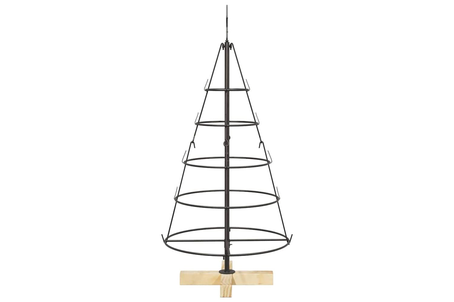 Vidaxl Christmas Cone Tree With Stand Black 90 Cm Steel-6
