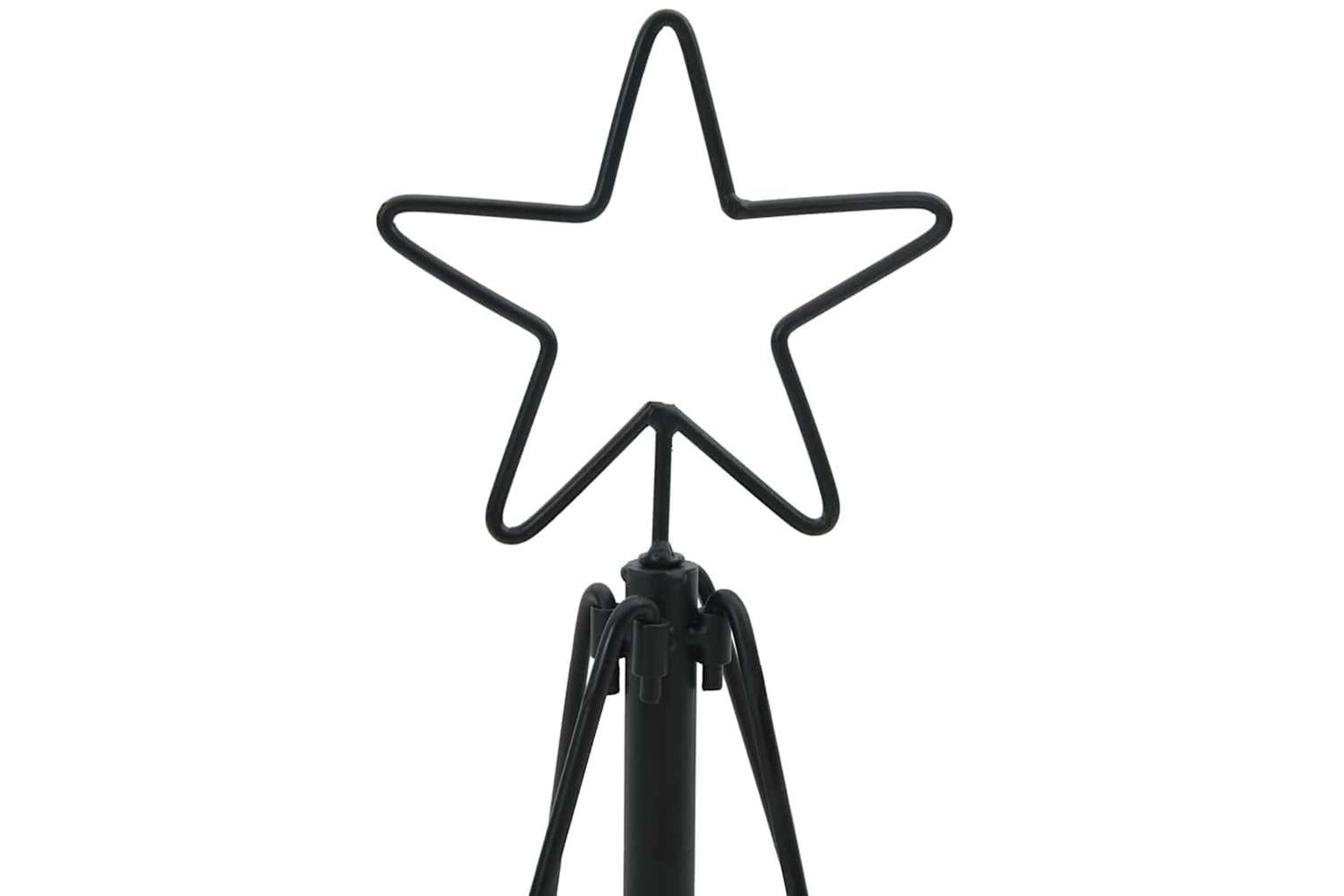 Vidaxl Christmas Cone Tree With Stand Black 90 Cm Steel-7