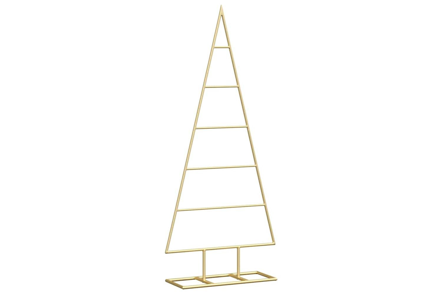 Vidaxl Metal Christmas Tree With Stand Gold 90 Cm Powder-coated Steel-2