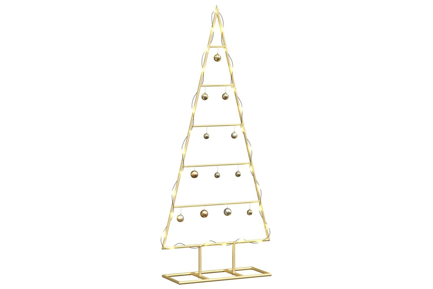 Vidaxl Metal Christmas Tree With Stand Gold 90 Cm Powder-coated Steel-3