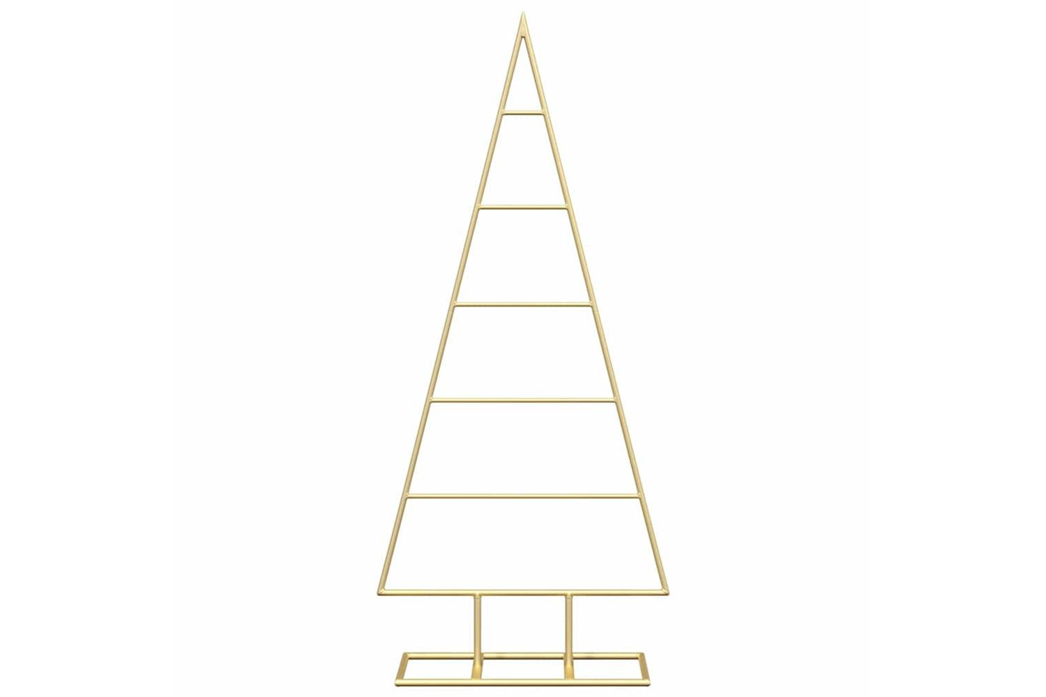 Vidaxl Metal Christmas Tree With Stand Gold 90 Cm Powder-coated Steel-5