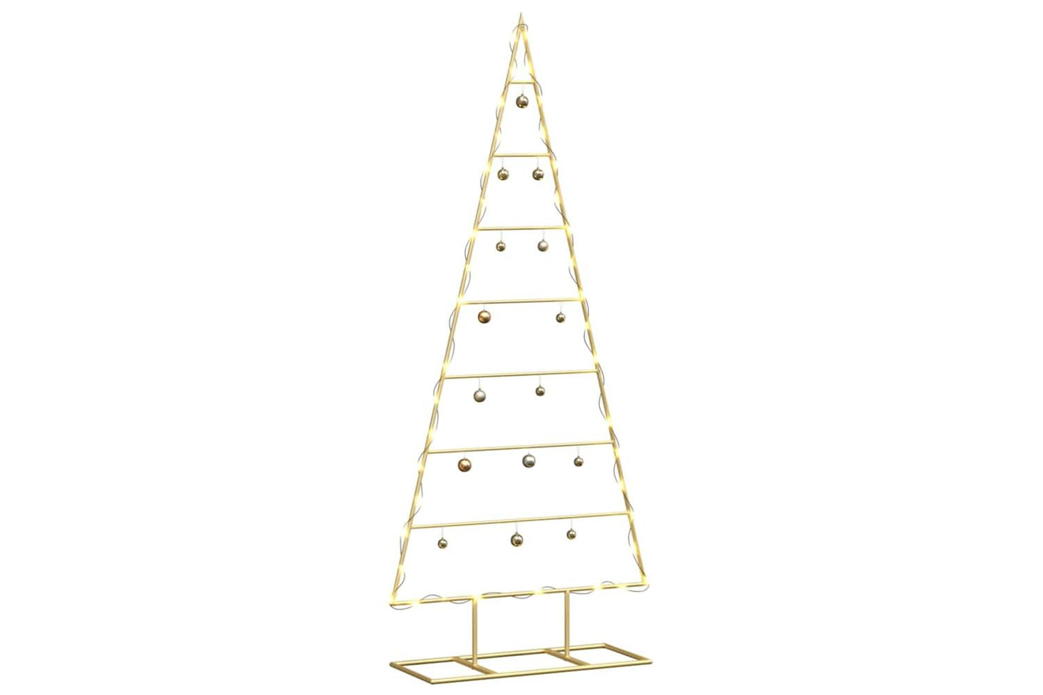 Vidaxl Metal Christmas Tree With Stand Gold 125 Cm Powder-coated Steel-3