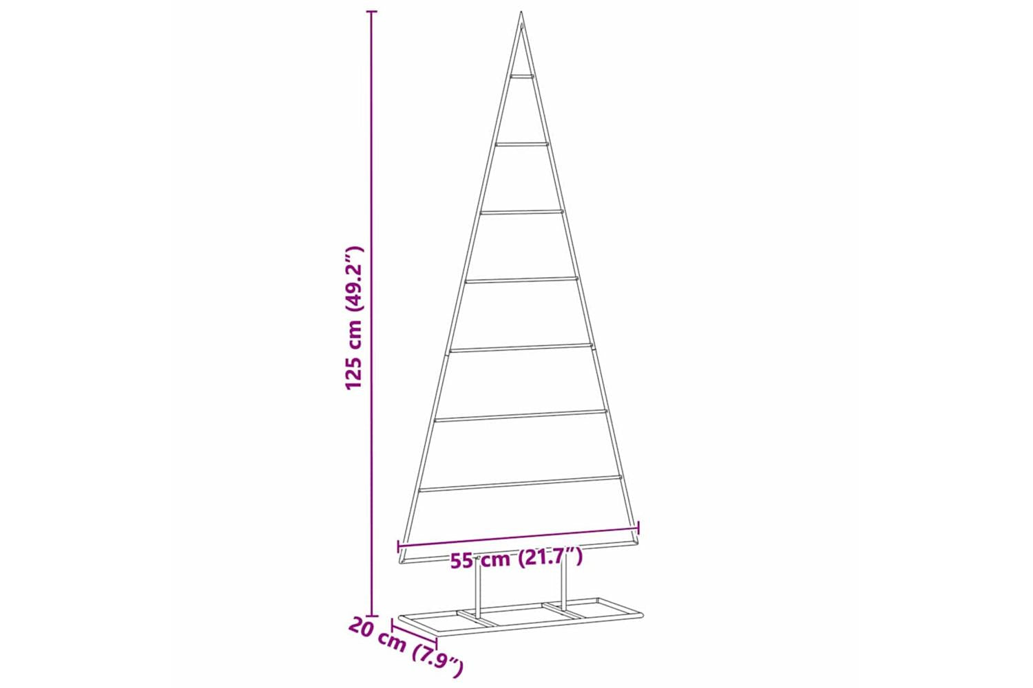 Vidaxl Metal Christmas Tree With Stand Gold 125 Cm Powder-coated Steel-9