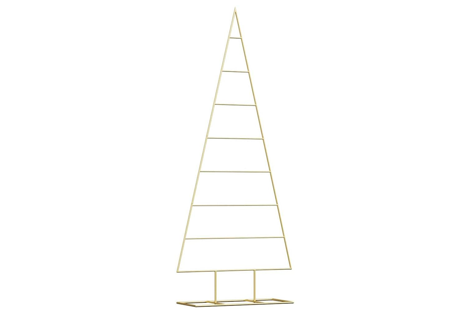 Vidaxl Metal Christmas Tree With Stand Gold 150 Cm Powder-coated Steel-2