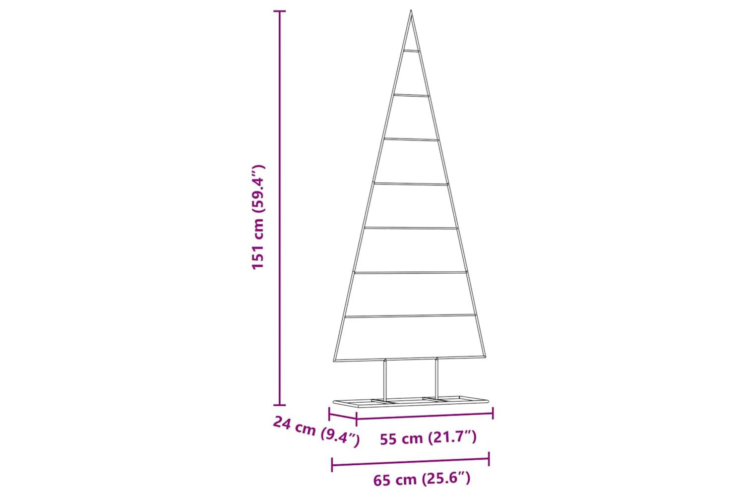 Vidaxl Metal Christmas Tree With Stand Gold 150 Cm Powder-coated Steel-9
