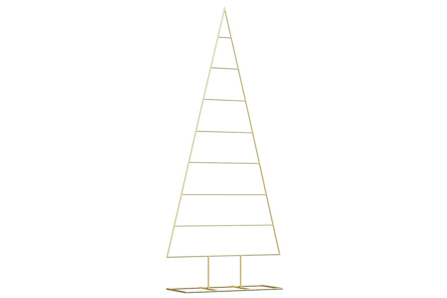 Vidaxl Metal Christmas Tree With Stand Gold 180 Cm Powder-coated Steel-2