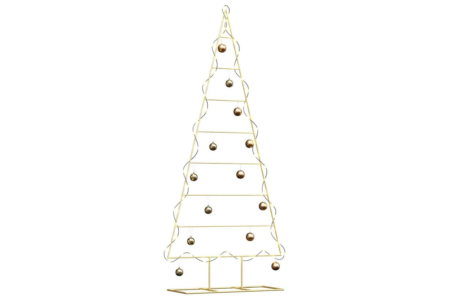 Vidaxl Metal Christmas Tree With Stand Gold 180 Cm Powder-coated Steel-3