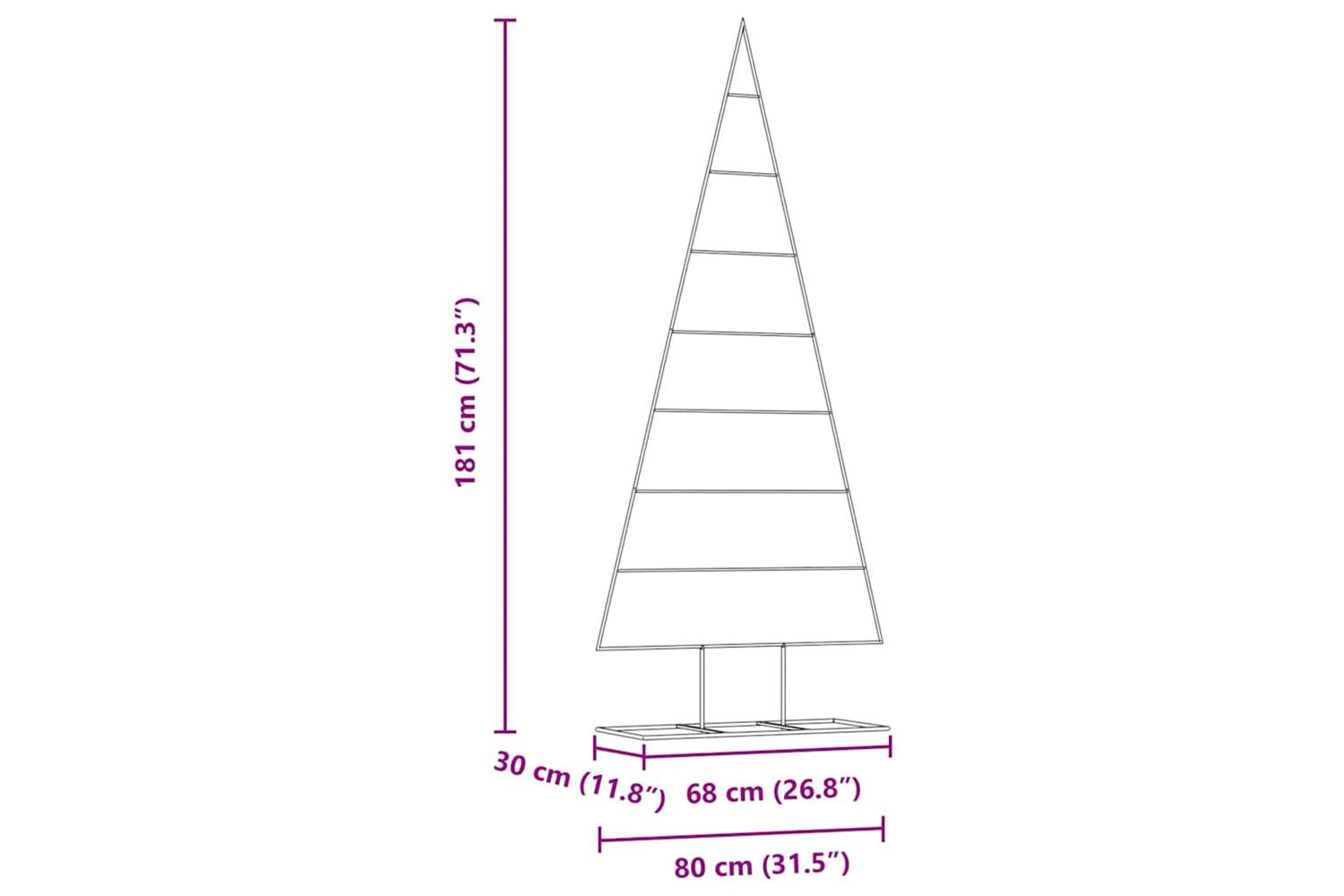 Vidaxl Metal Christmas Tree With Stand Gold 180 Cm Powder-coated Steel-9
