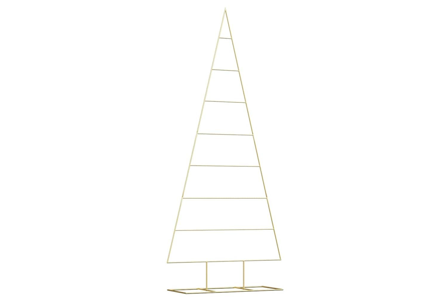 Vidaxl Metal Christmas Tree With Stand Gold 210 Cm Powder-coated Steel