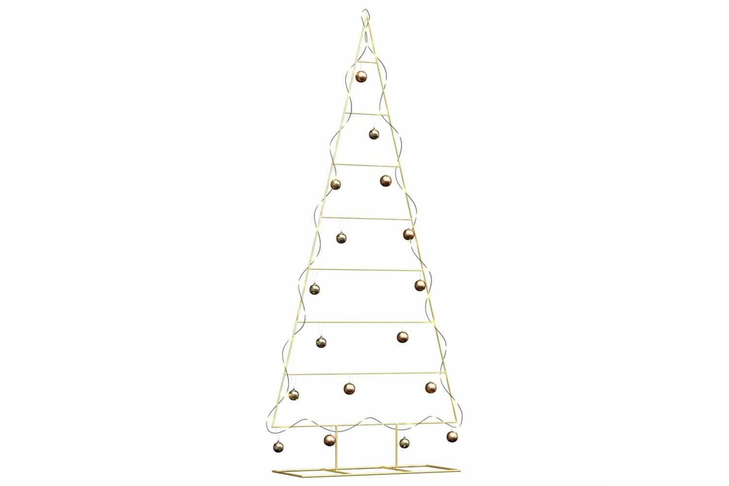 Vidaxl Metal Christmas Tree With Stand Gold 210 Cm Powder-coated Steel-3
